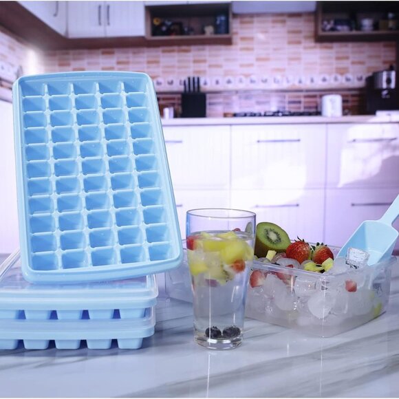 SFL Ice Cube Tray With Lid And Bin,55x3 Pcs Silicone Ice Cube Molds,Ice Trays Fo - Picture 8 of 8